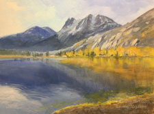 Golden Autumn at Silver Lake - Sierra oil painting