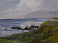 Moonstone Mist Cambria seascape oil painting