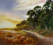Bright New Day Batiquitos Lagoon, San Diego County painting art