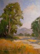 San Gabriel View Oak Grove Park La Canada Hahamongna Park Arroyo Seco Oil Painting Art Pasadena Art by Karen Winters