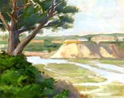 Silvery Streams Newport Back Bay Plein Air Oil Painting