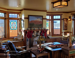 Topatopa Ojai Ventura painting in client living room